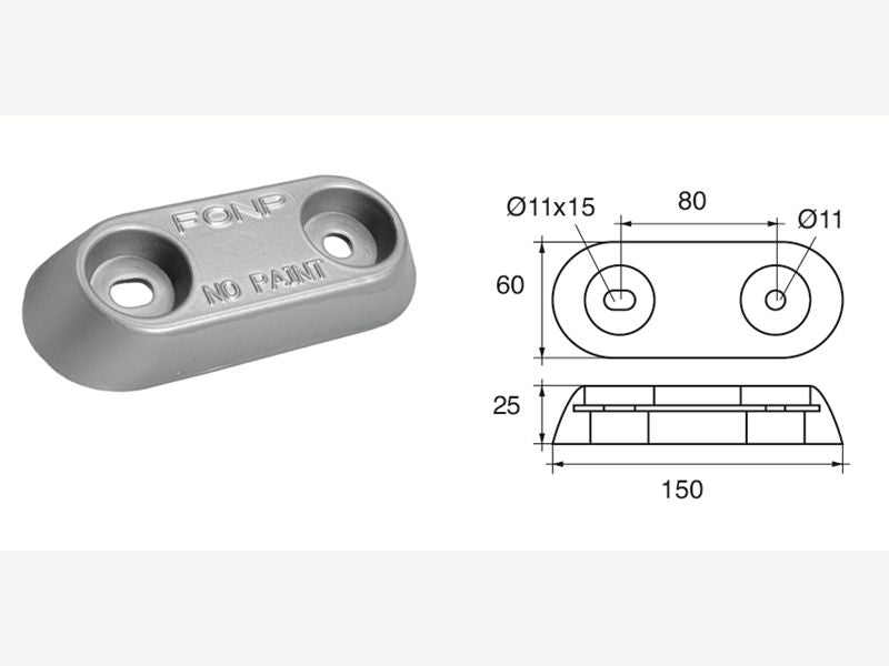 Anodo in zinco FX-2V NC021